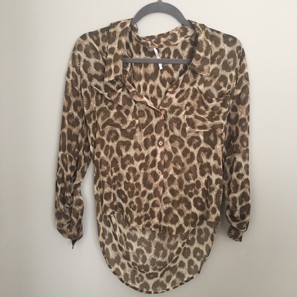 Free People Easy Rider Sheer button down blouse - Picture 2 of 5